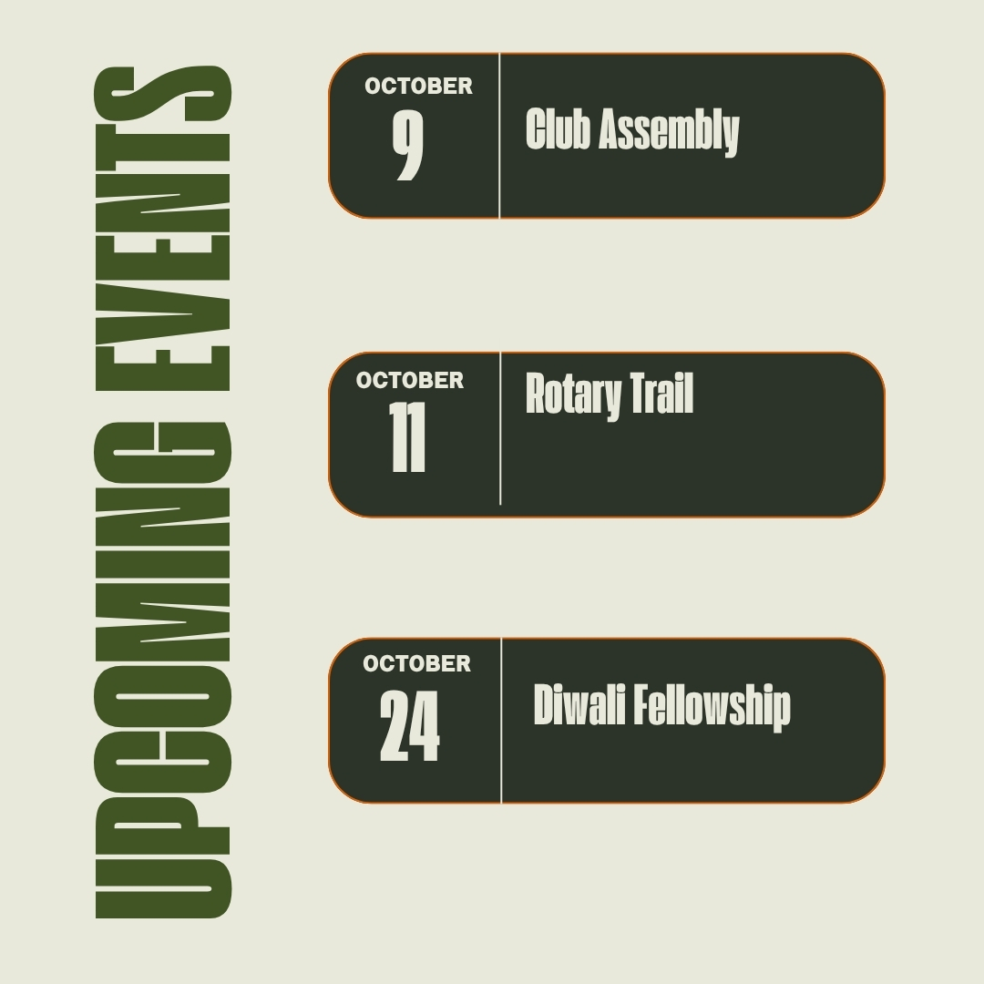 Upcoming events for October 2025